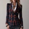 Independent Station Amazon European And American Cross-border Style, Fashionable Double-breasted Slim-fit Button-down Wool Lapel Suit